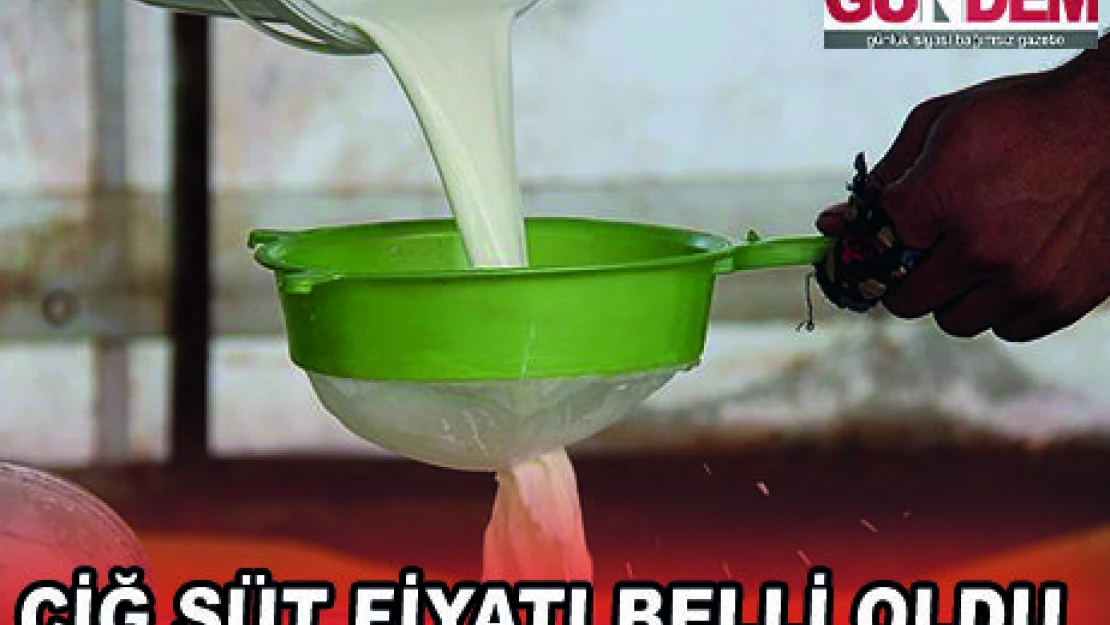 ÇİĞ SÜT FİYATI BELLİ OLDU