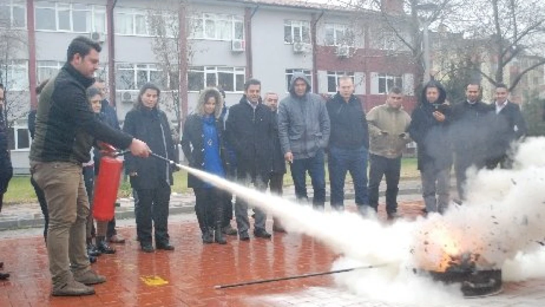 Tüplü yangın tatbikatı
