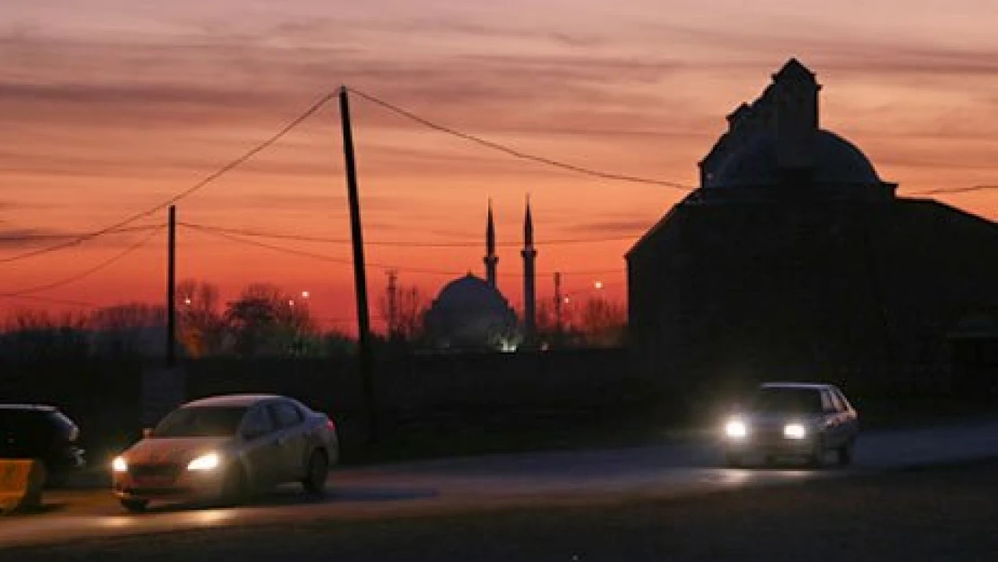 Edirne'de doyumsuz gün batımı