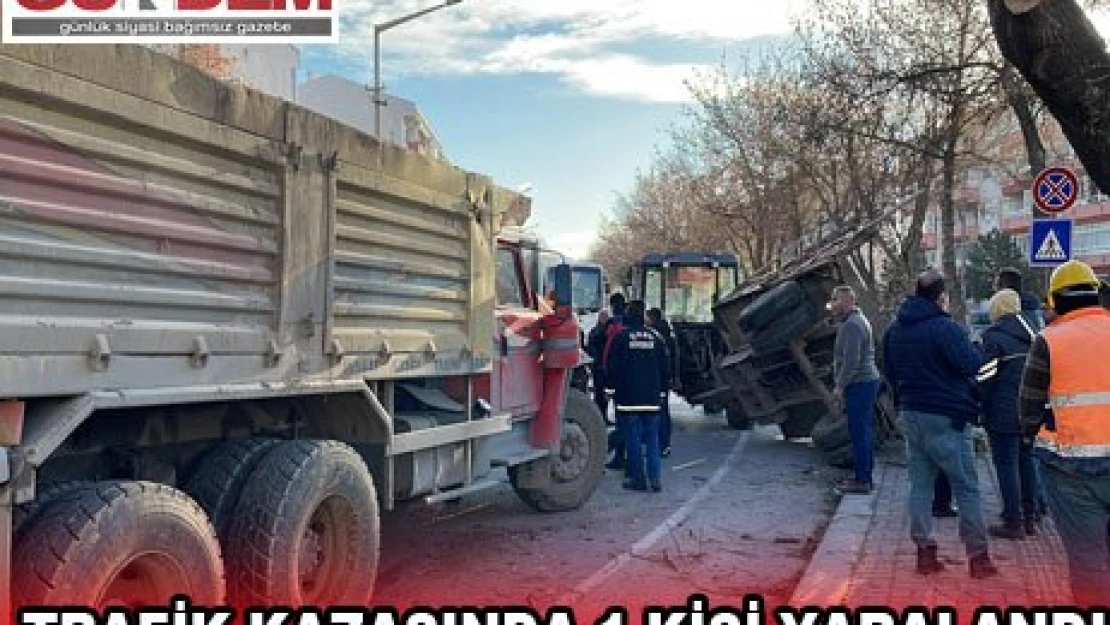 TRAFİK KAZASINDA 1 KİŞİ YARALANDI