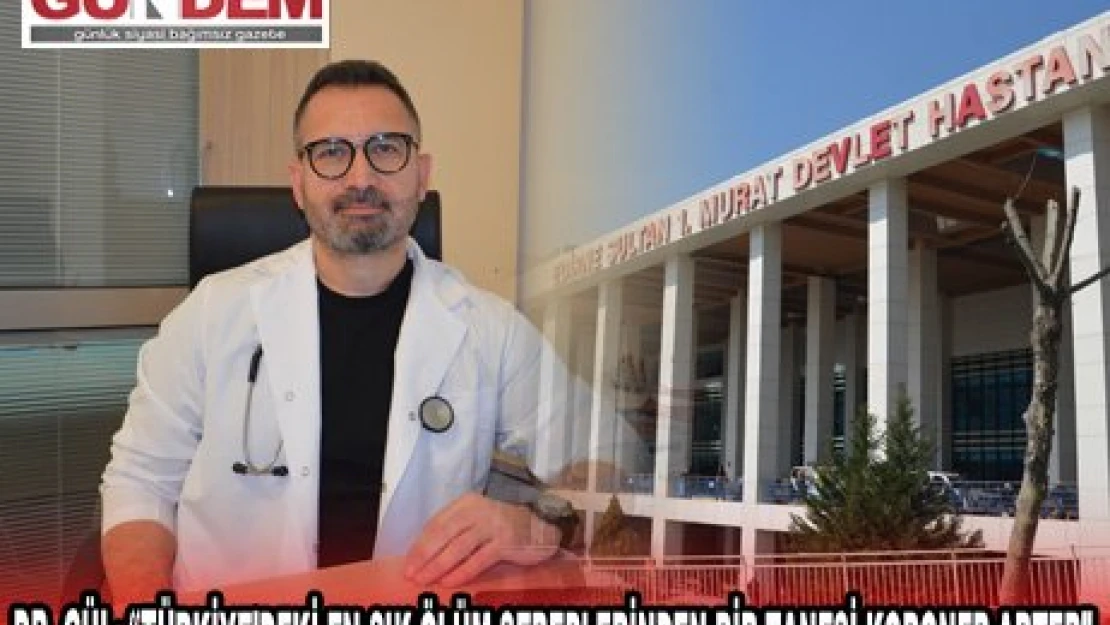 DR. GÜL 'TÜRKİYE'DEKİ EN SIK ÖLÜM SEBEPLERİNDEN BİR TANESİ KORONER ARTER'