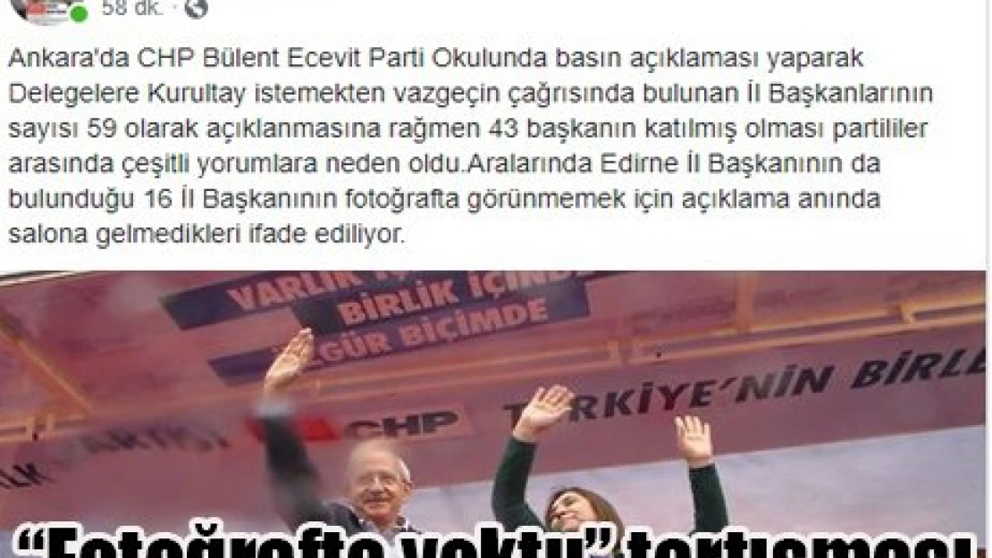 Fotoğrafta yoktu tartışması