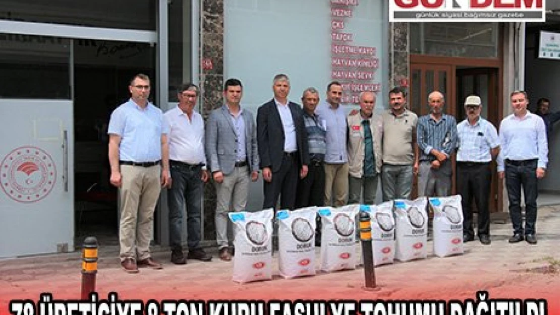 78 üreticiye 8 ton kuru fasulye tohumu dağıtıldı