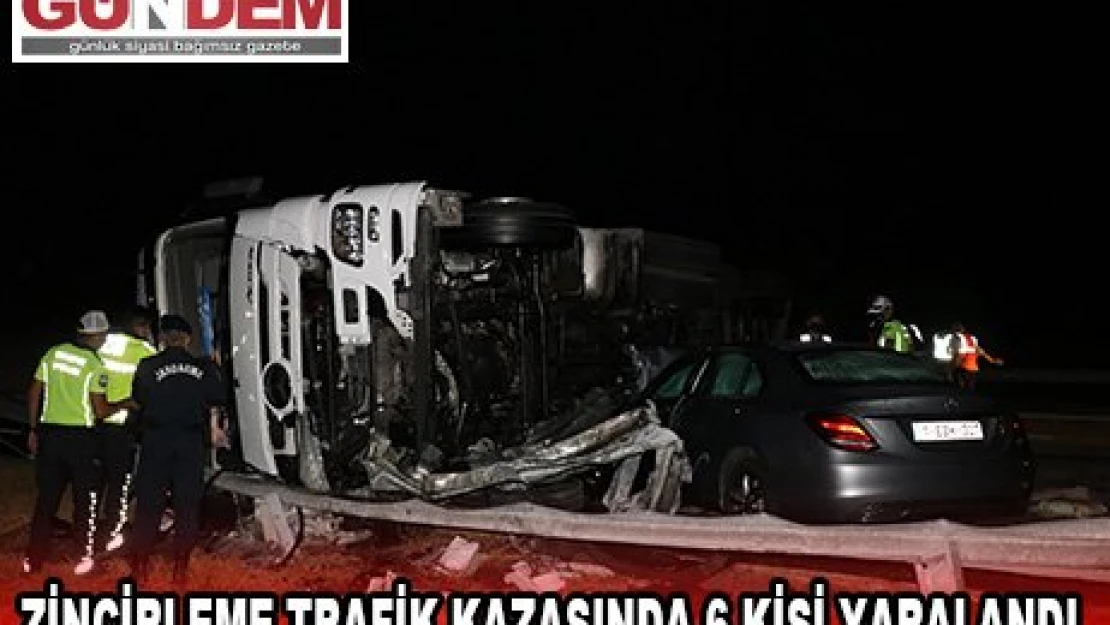 Zincirleme trafik kazasında 6 kişi yaralandı