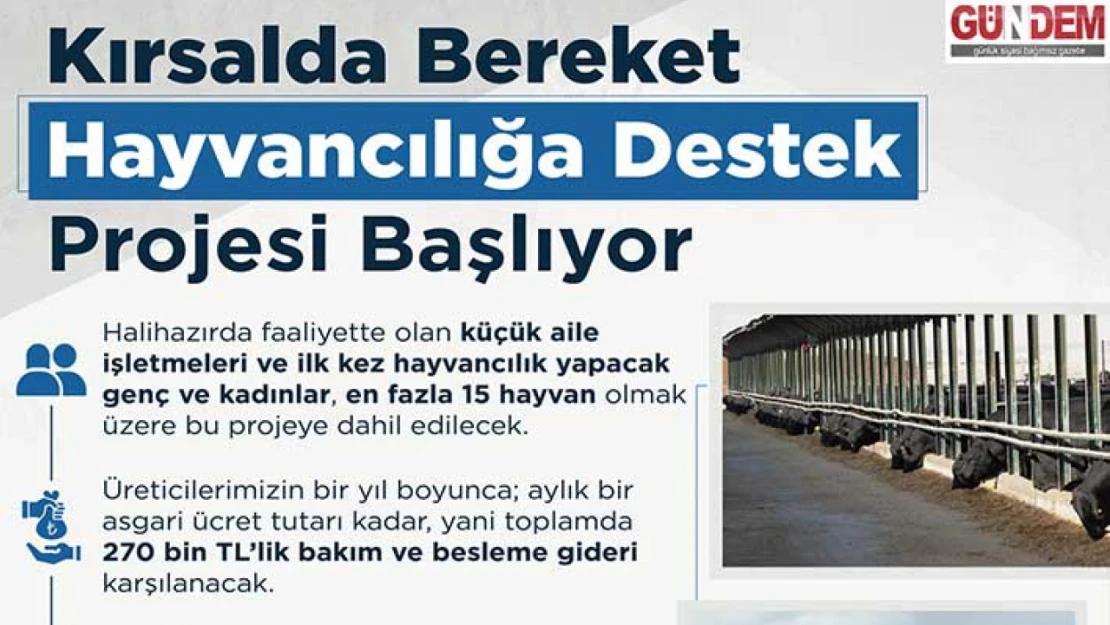 Hayvancılığa Destek Projesi Başladı