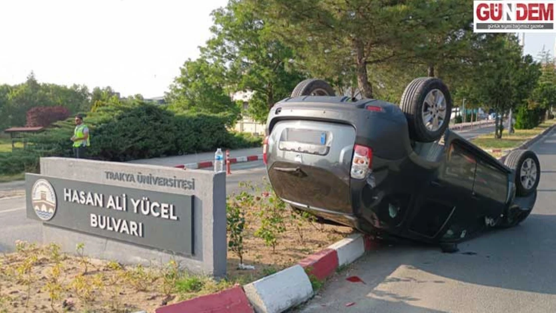 İki aracın çarpıştığı kazada 2 kişi yaralandı