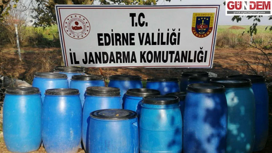 Jandarma ekiplerince 2000 litre kaçak içki ele geçirildi