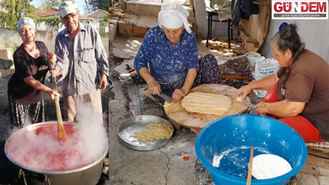 Kadınların kışlık erzak mesaisi başladı