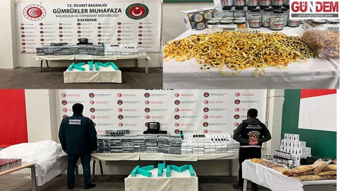 Kapıkule'de son bir haftada çok sayıda kaçak eşya ele geçirildi