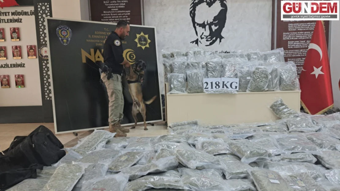 Kapıkule Gümrük Kapısı'nda 218 kilogram uyuşturucu ele geçirildi