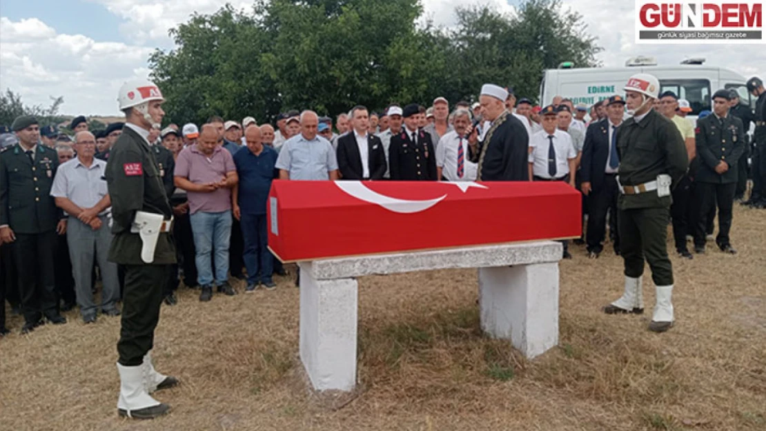 Kıbrıs Gazisi Ahmet Ada, Edirne'de son yolculuğuna uğurlandı