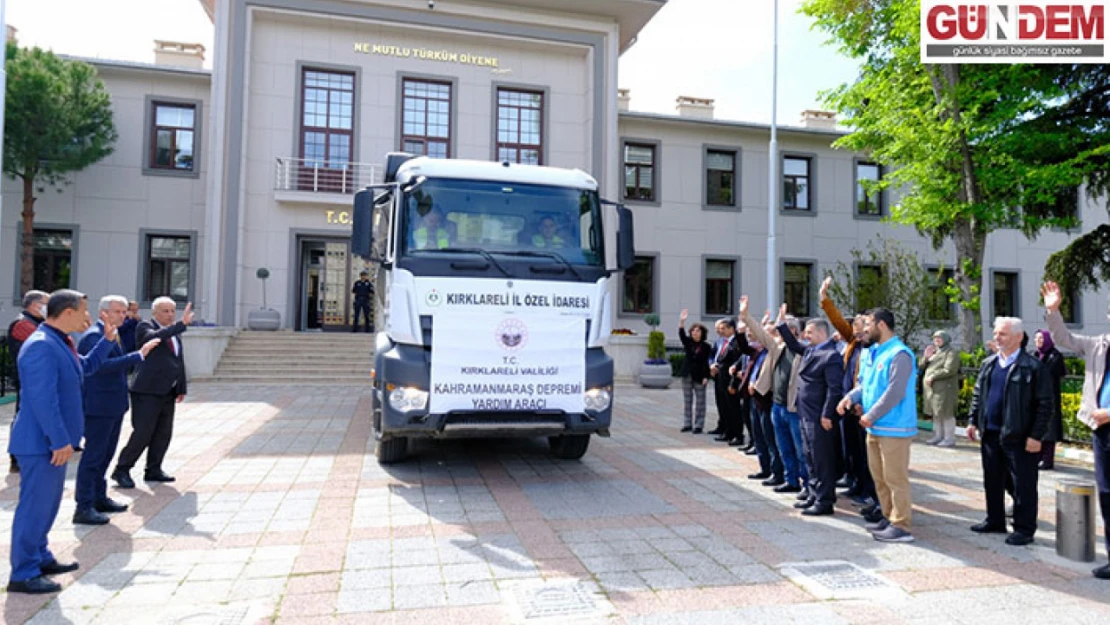 Kırklareli'nden deprem bölgesine yardımlar sürüyor