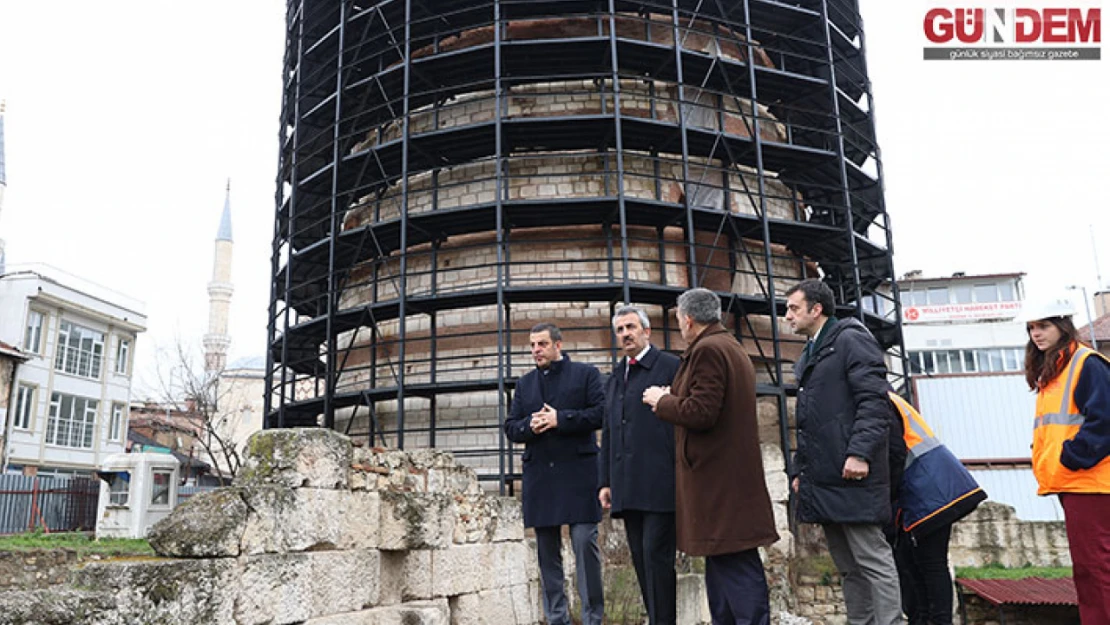 Makedon Kulesi'nde ikinci etap restorasyon çalışmaları sürüyor