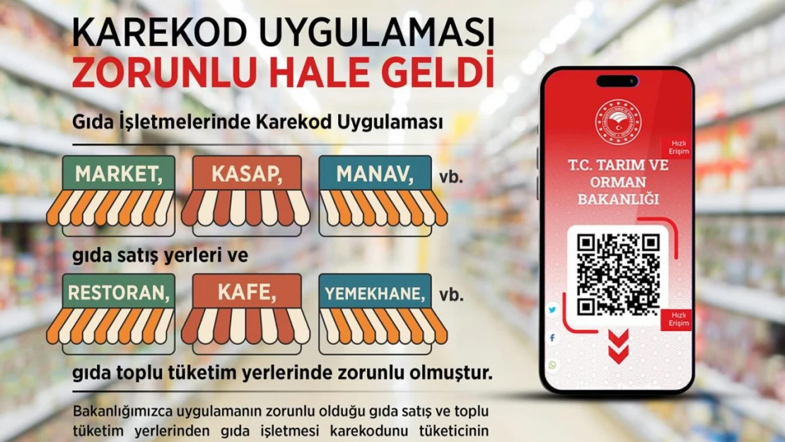 Market ve restoranlara karekod şartı