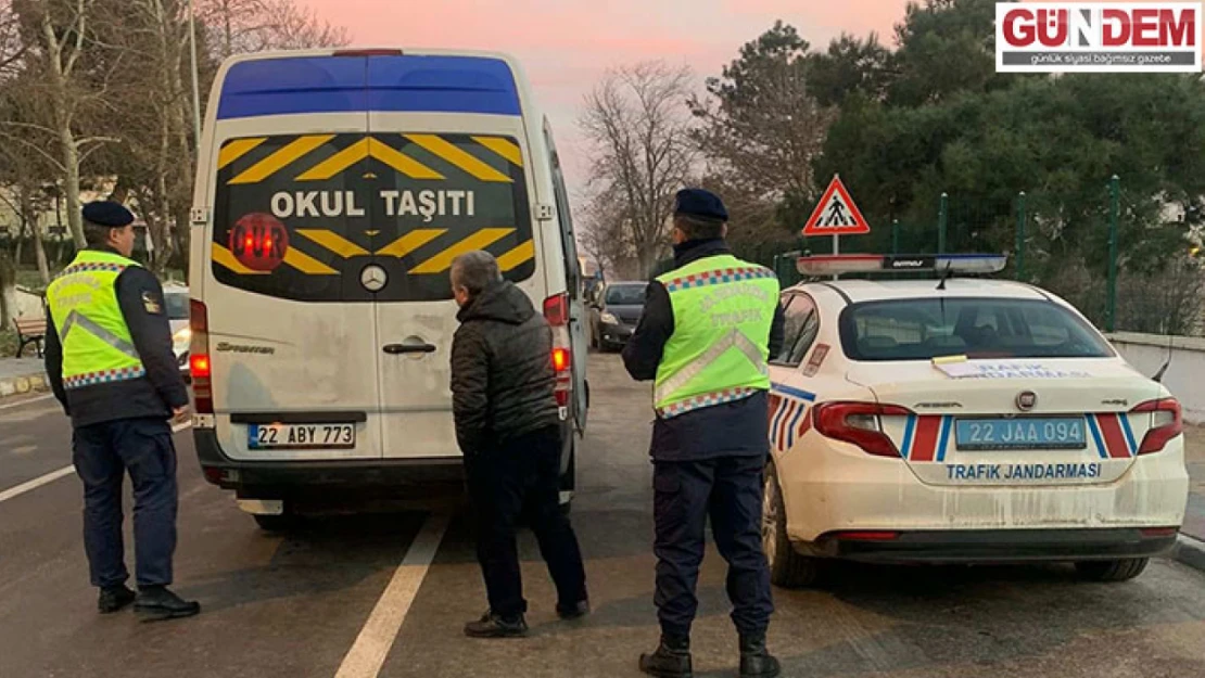 Okul servis araçları denetlendi