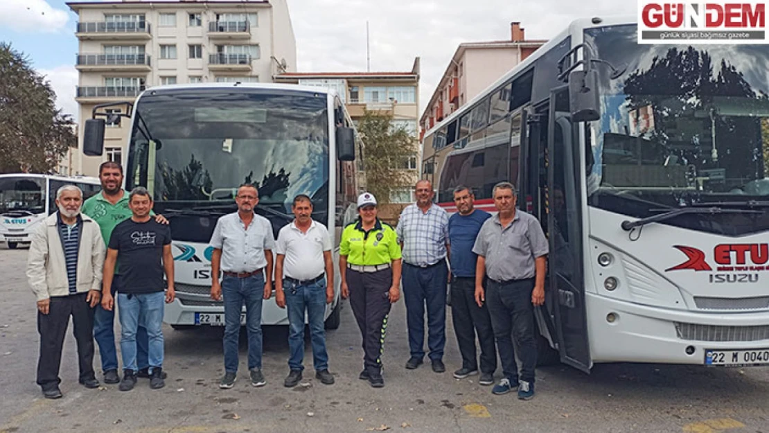 Polis ekiplerinden ticari taksi ve toplu ulaşım şoförlerine ziyaret