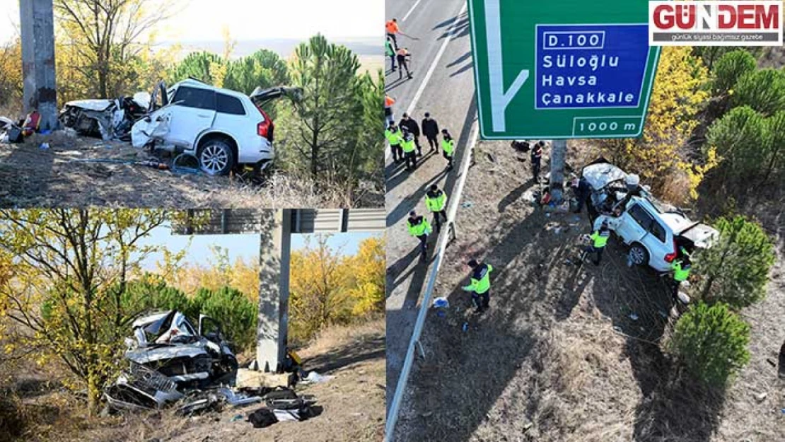 Şarampole devrilen cipteki 2 kişi öldü, 3 kişi yaralandı