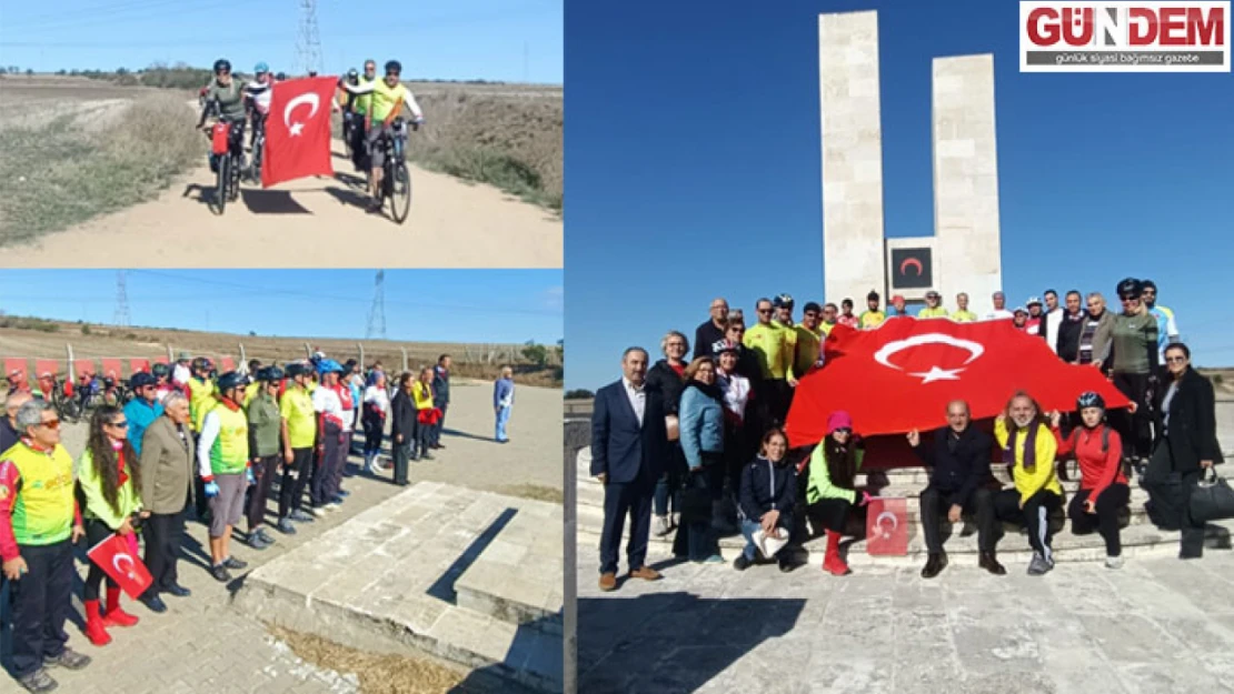 Şehitlere saygı bisiklet turu düzenlendi