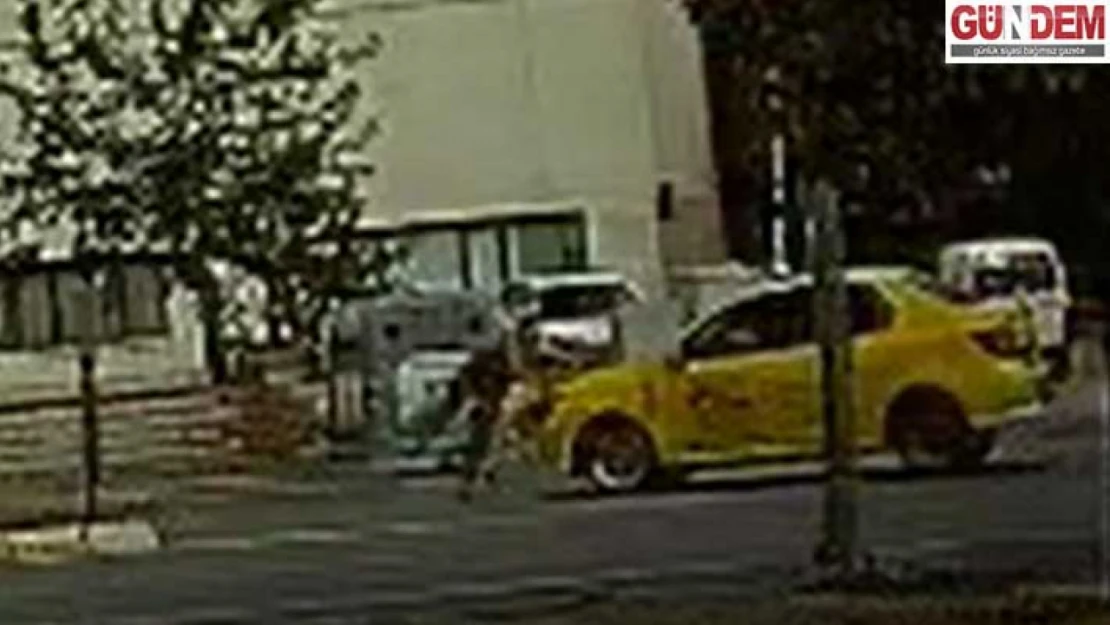 Taksi çarptı, yaya şans eseri kurtuldu