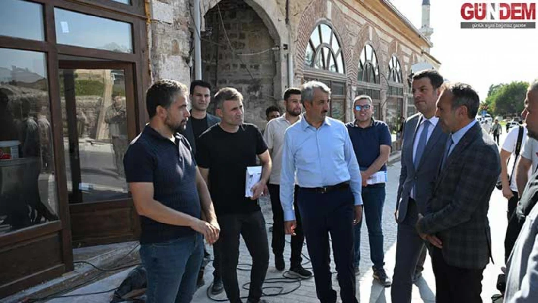 Tarihi Havlucular Hanı ve Mezit Bey Hamamı Yeniden Hayat Buluyor