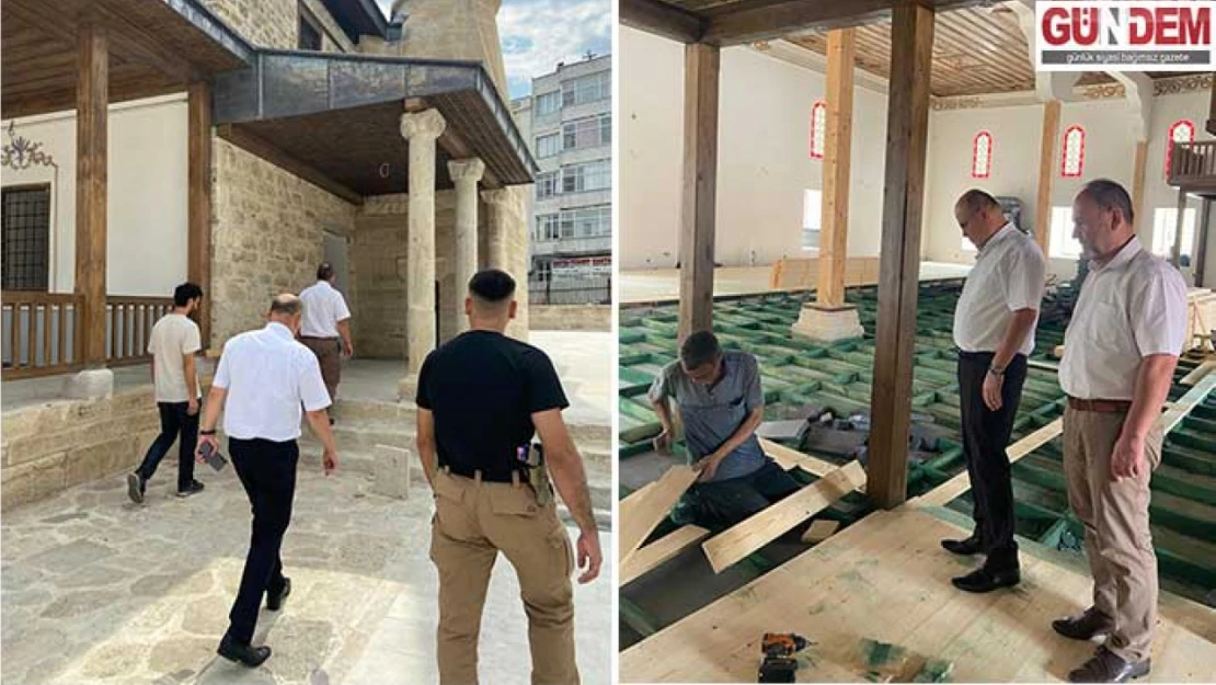 Tarihi Muradiye Camisi'nde restorasyon çalışmaları sürüyor