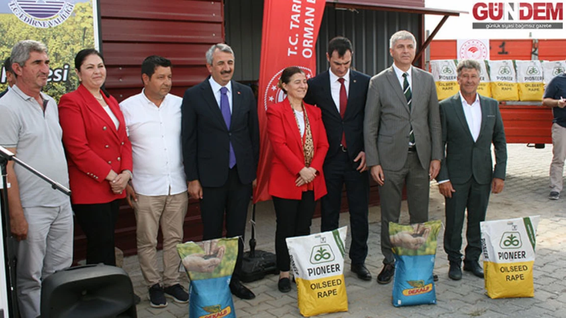 Üreticilere yüzde 75 hibeli kanola tohumu dağıtıldı