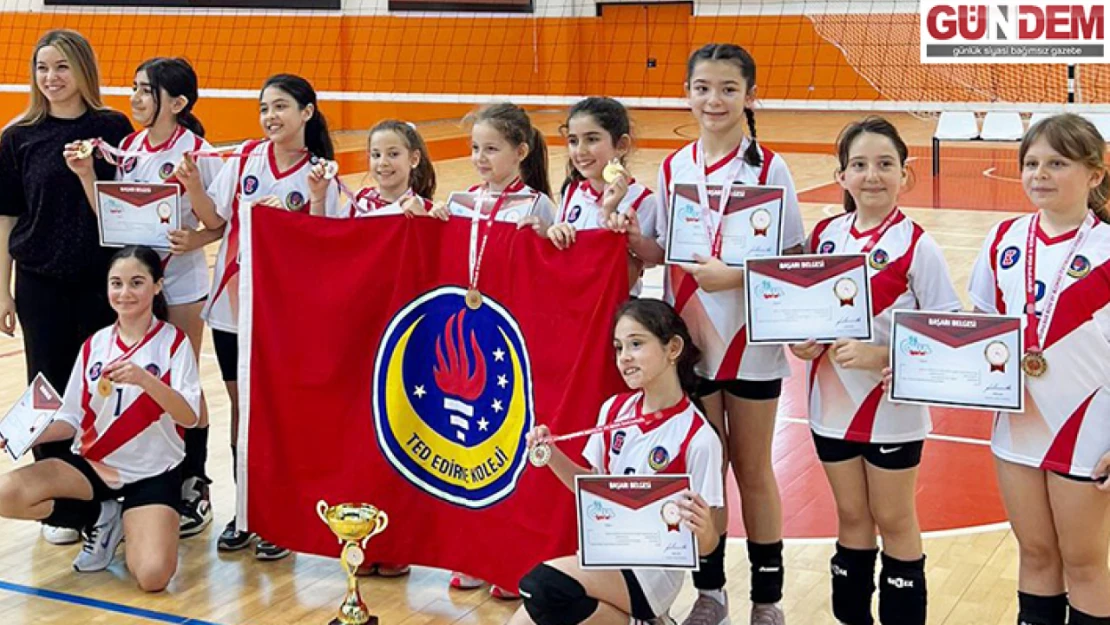 TED Edirne Koleji İlkokul öğrencileri voleybolda il birincisi oldu