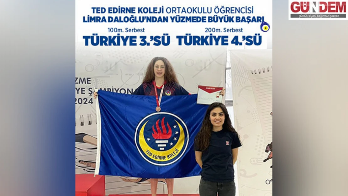 TED Edirne Koleji'nden Yüzme Şampiyonası Türkiye Finalinde büyük başarı