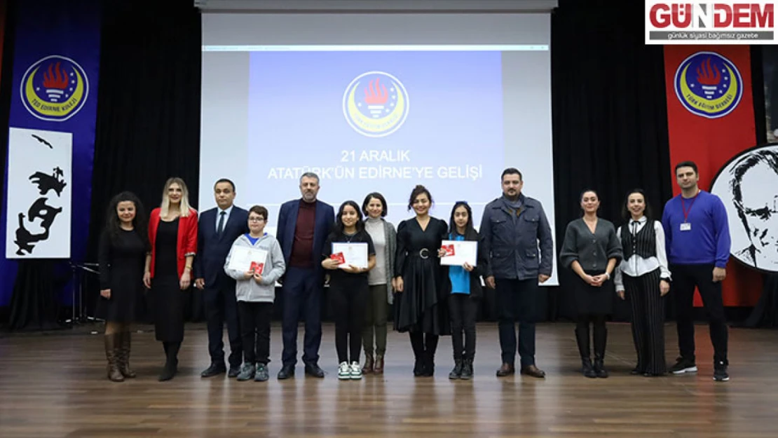 TED Edirne Koleji tarafından düzenlenen yarışma sonuçlandı