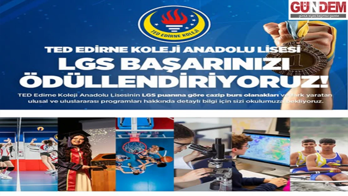 TED Edirne Koleji yüksek başarı gösteren öğrencileri ödüllendiriyor