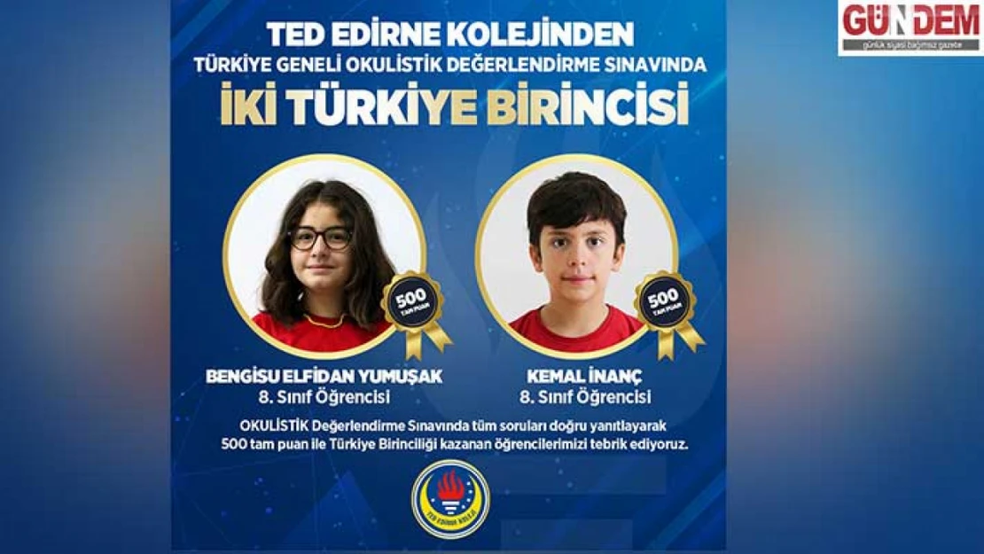 TED Koleji öğrencileri Türkiye Şampiyonu Oldu