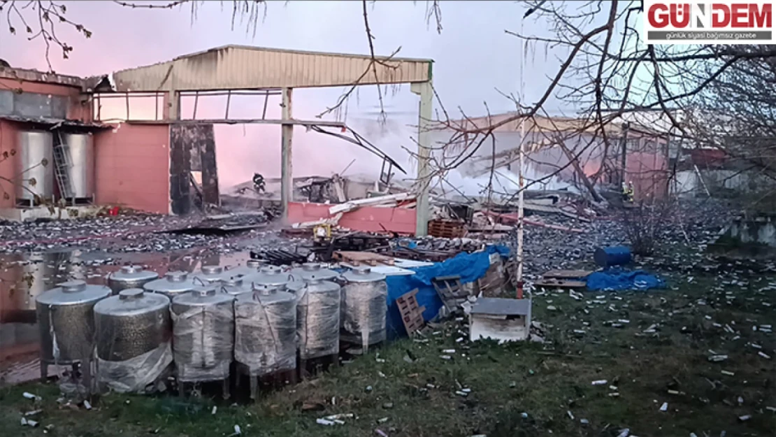 Tekirdağ'da parfüm fabrikasında yangın çıktı