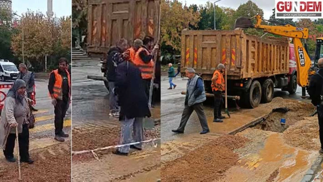 Tonlarca su boşa aktı, sürücüler ve vatandaşlar mağdur oldu
