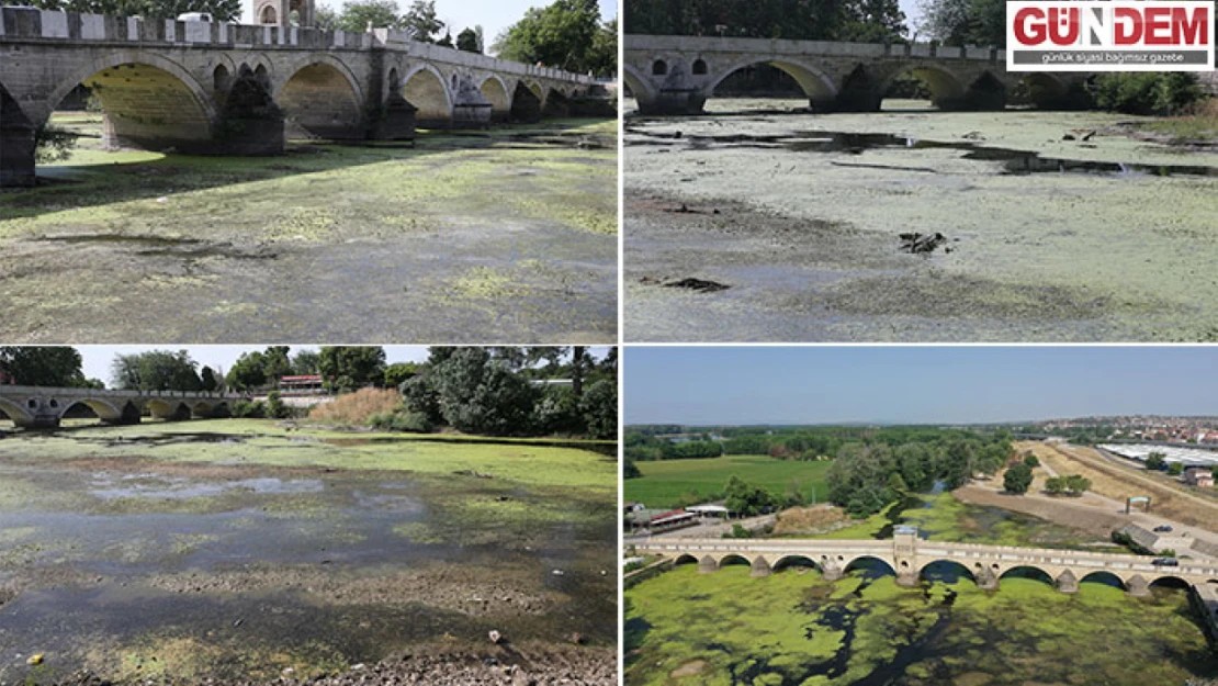 Tunca Nehri'nde su akışı durdu