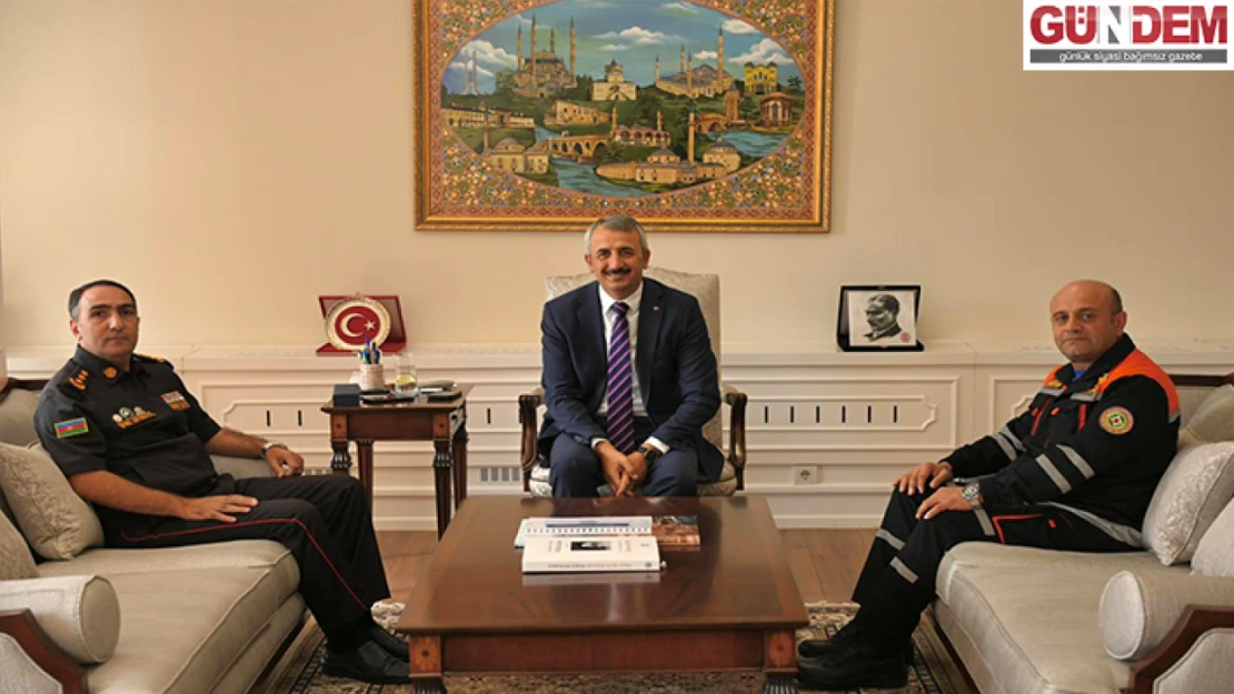 Vali Sezer, Azerbaycan'dan gelen heyeti kabul etti