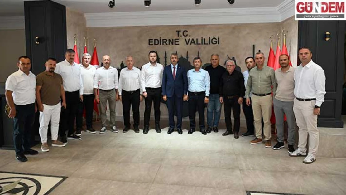 Vali Sezer, oda başkanları ve çeltik üreticilerini kabul etti
