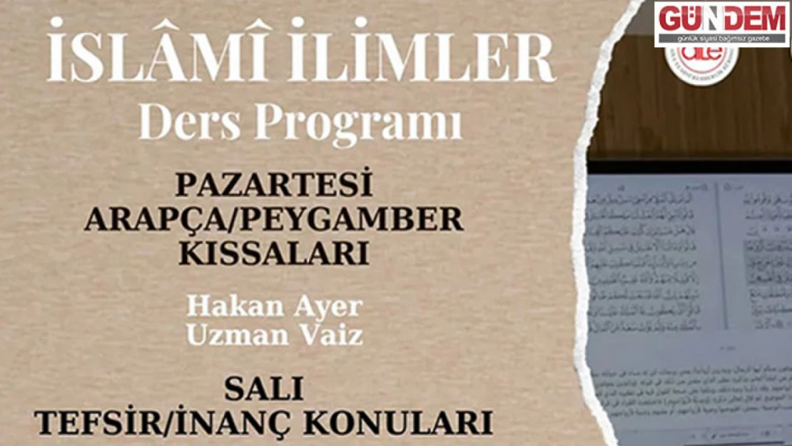 Vatandaşlara ve öğrencilere yönelik 'İslâmî İlimler Okuma Programı' başlıyor