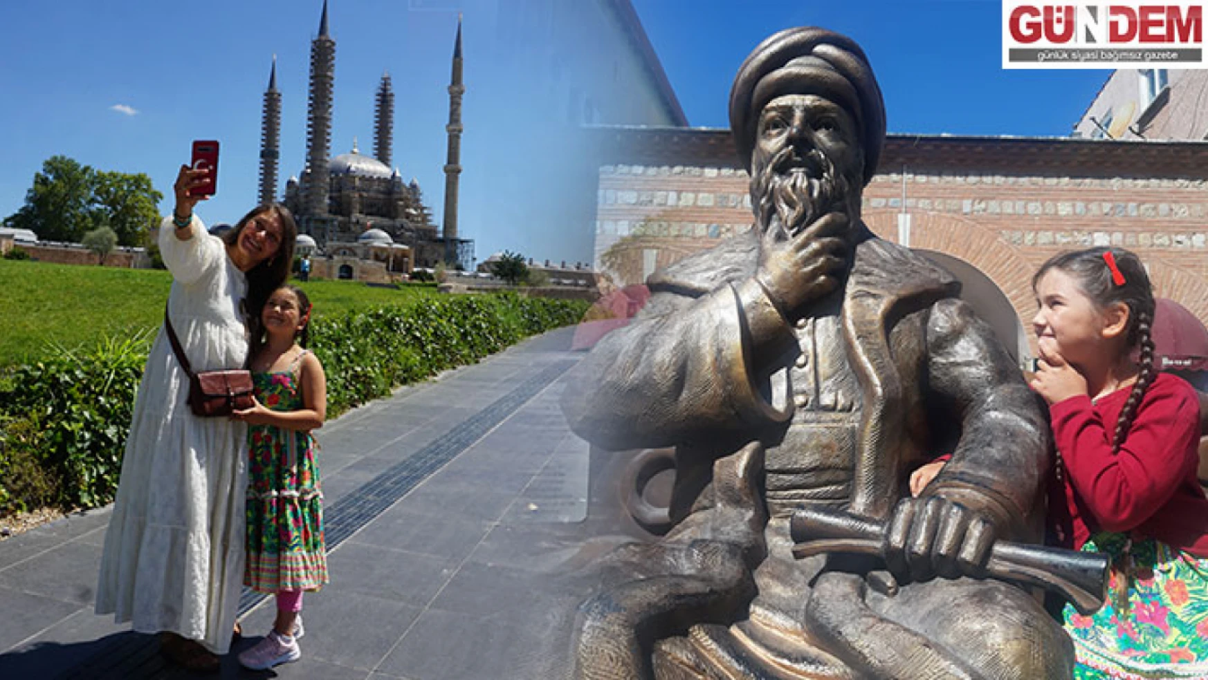Gurbetçiler Edirne'nin tarihi noktalarını ziyaret ediyor