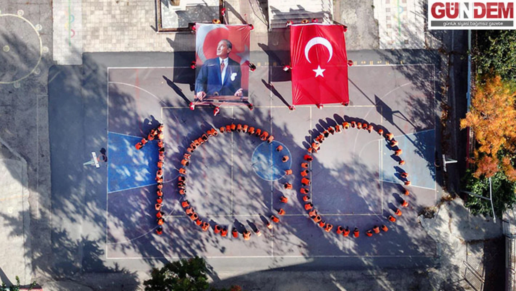 Edirne'de 100 öğrenci ile 100.yıl kutlaması yapıldı