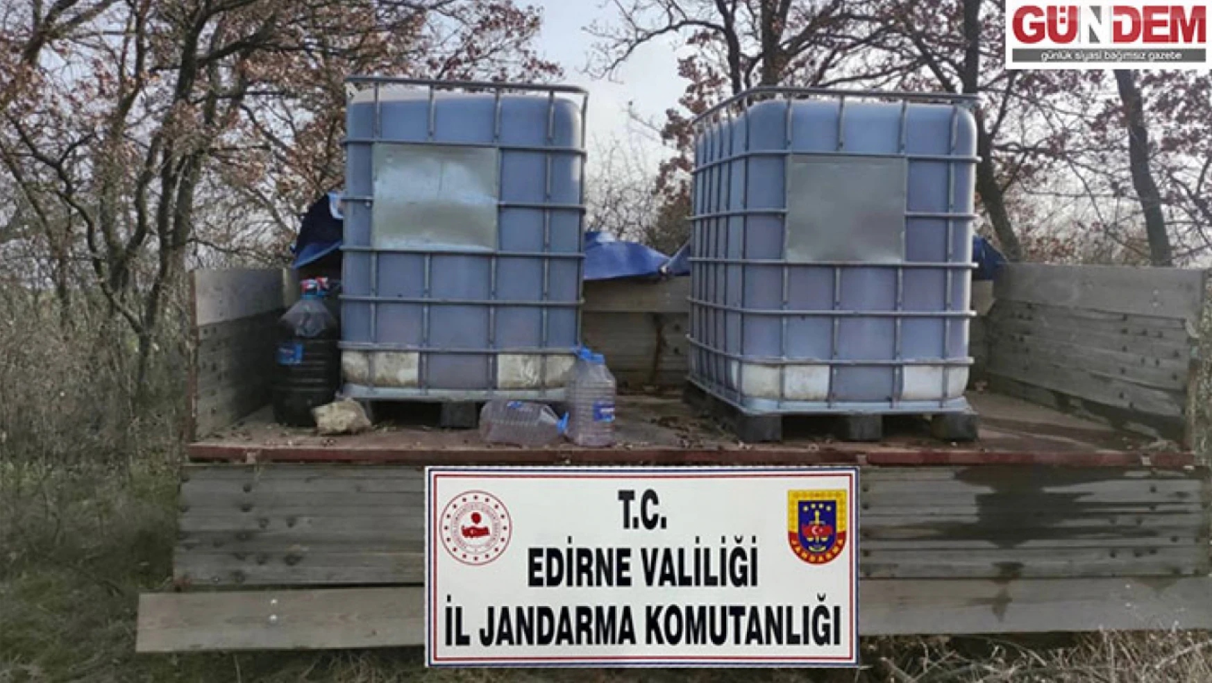 Edirne 'de 2 bin 200 litre kaçak içki ele geçirildi