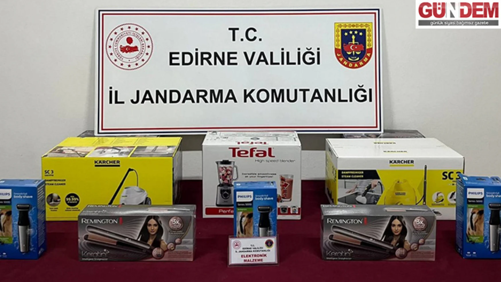 Edirne'de çok sayıda gümrük kaçağı elektronik ürün ele geçirildi