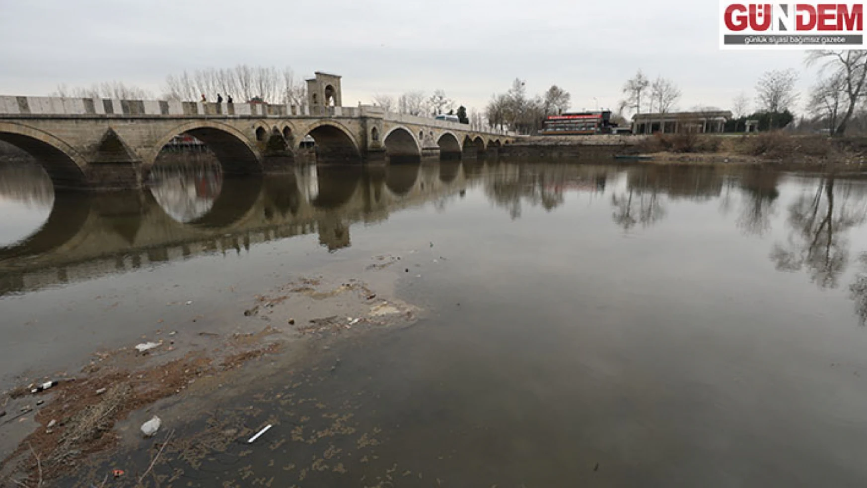 Edirne'deki nehirler kuraklığa bağlı düşük seviyede akıyor