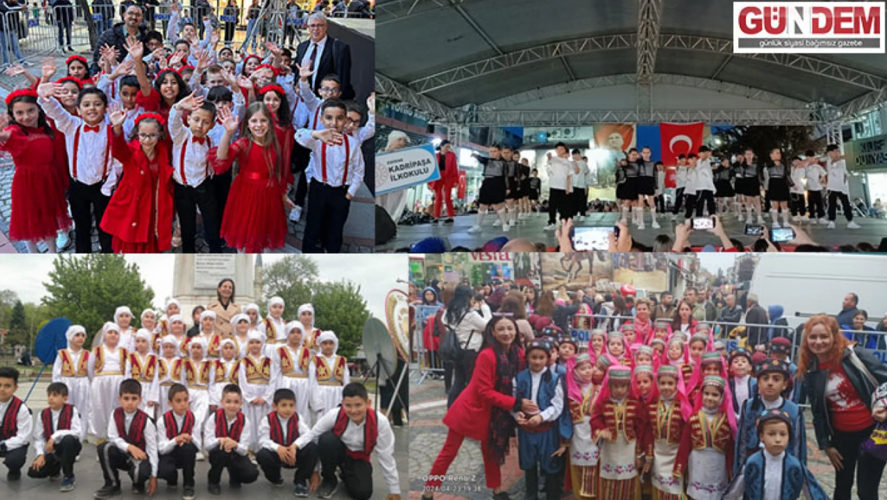 Edirne'deki okulların gösterileri ilgiyle izlendi