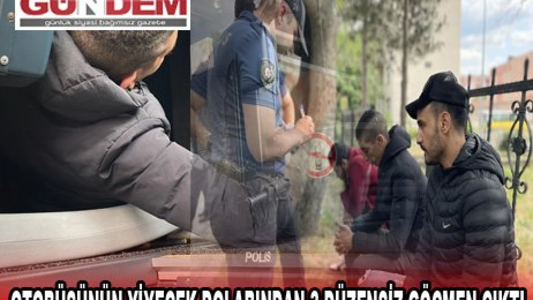 Edirne'de tur otobüsünün yiyecek dolabından 3 düzensiz göçmen çıktı