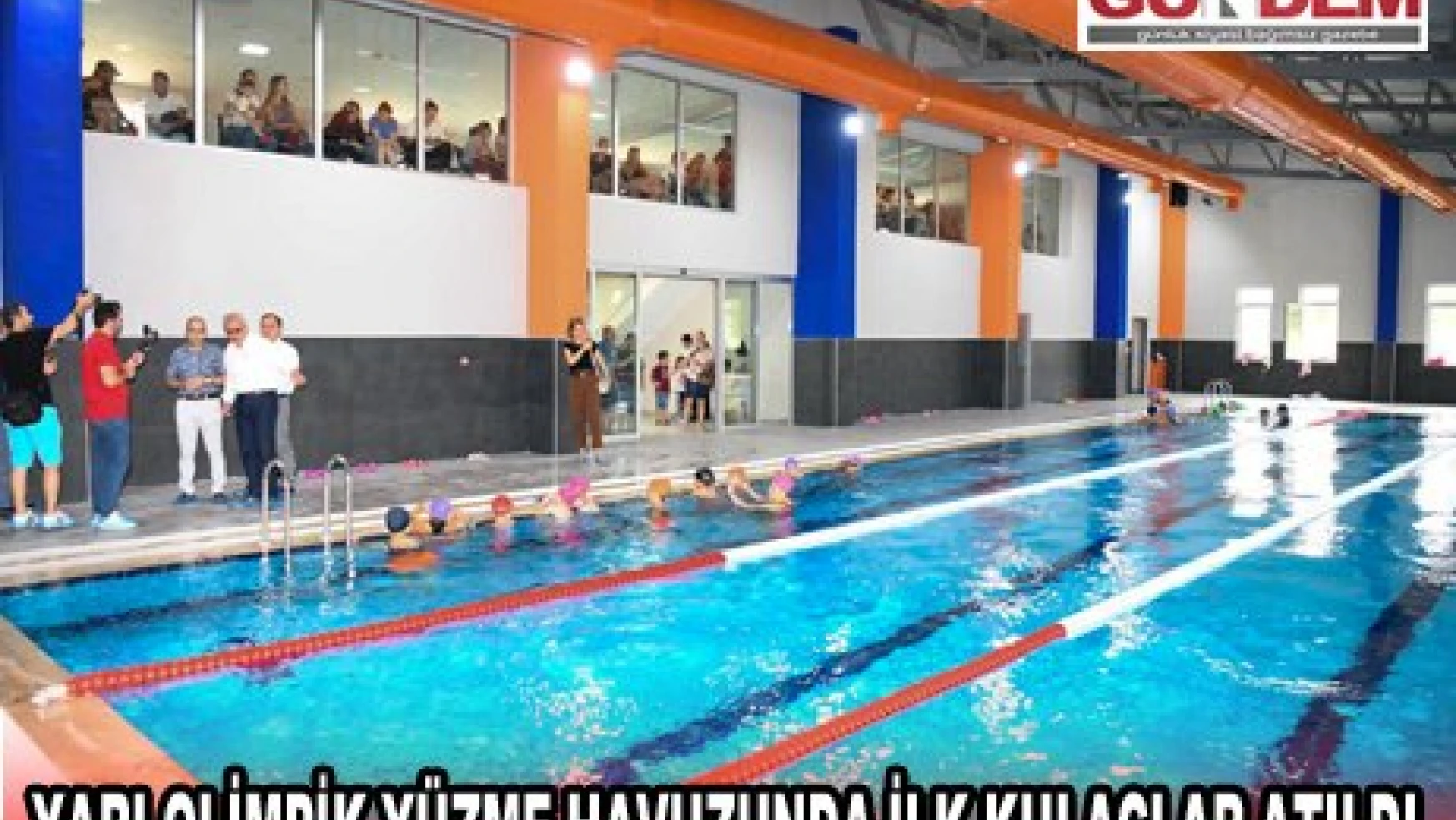 Yarı olimpik yüzme havuzunda ilk kulaçlar atıldı
