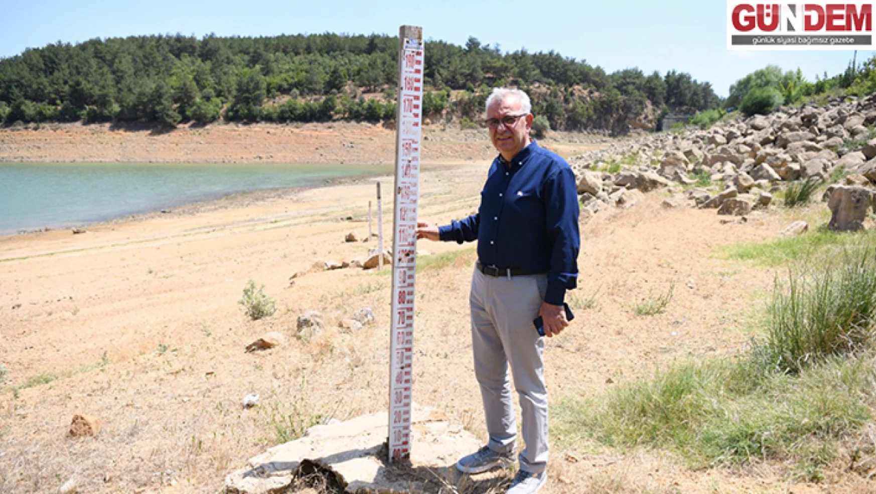 Helvacıoğlu içme suyu barajında düşen su seviyesine dikkat çekti