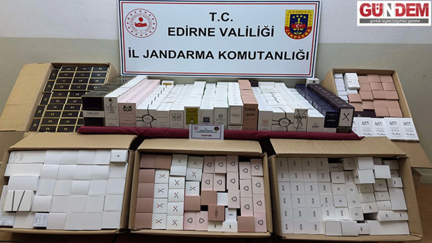 Jandarma ekipleri 1139 kaçak parfüm ele geçirdi