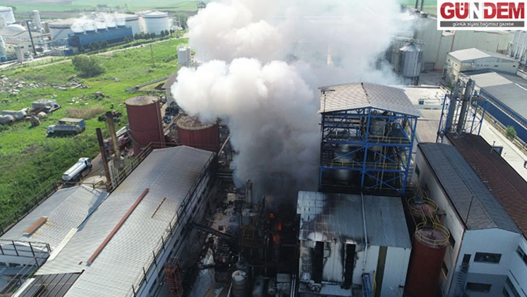 Kırklareli'nde kimya ve entegre atık tesisinde çıkan yangın söndürüldü