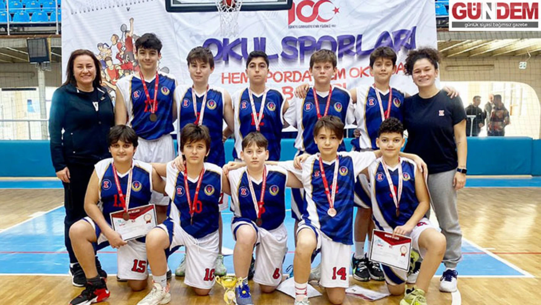 TED Edirne Koleji Basketbol Takımı Erkekler Liginde üçüncü oldu