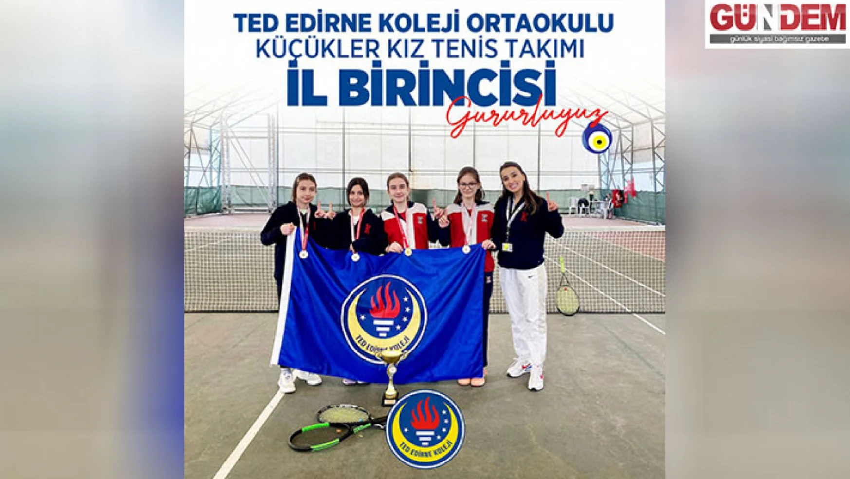 TED'li öğrencilerden teniste il birinciliği